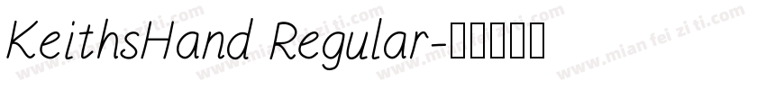 KeithsHand Regular字体转换